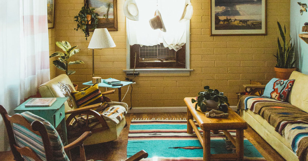 Southwestern interior design living room